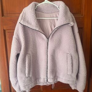 Lululemon Cinchable Fleece Sherpa Zip-Up Pink Peony Size M/L